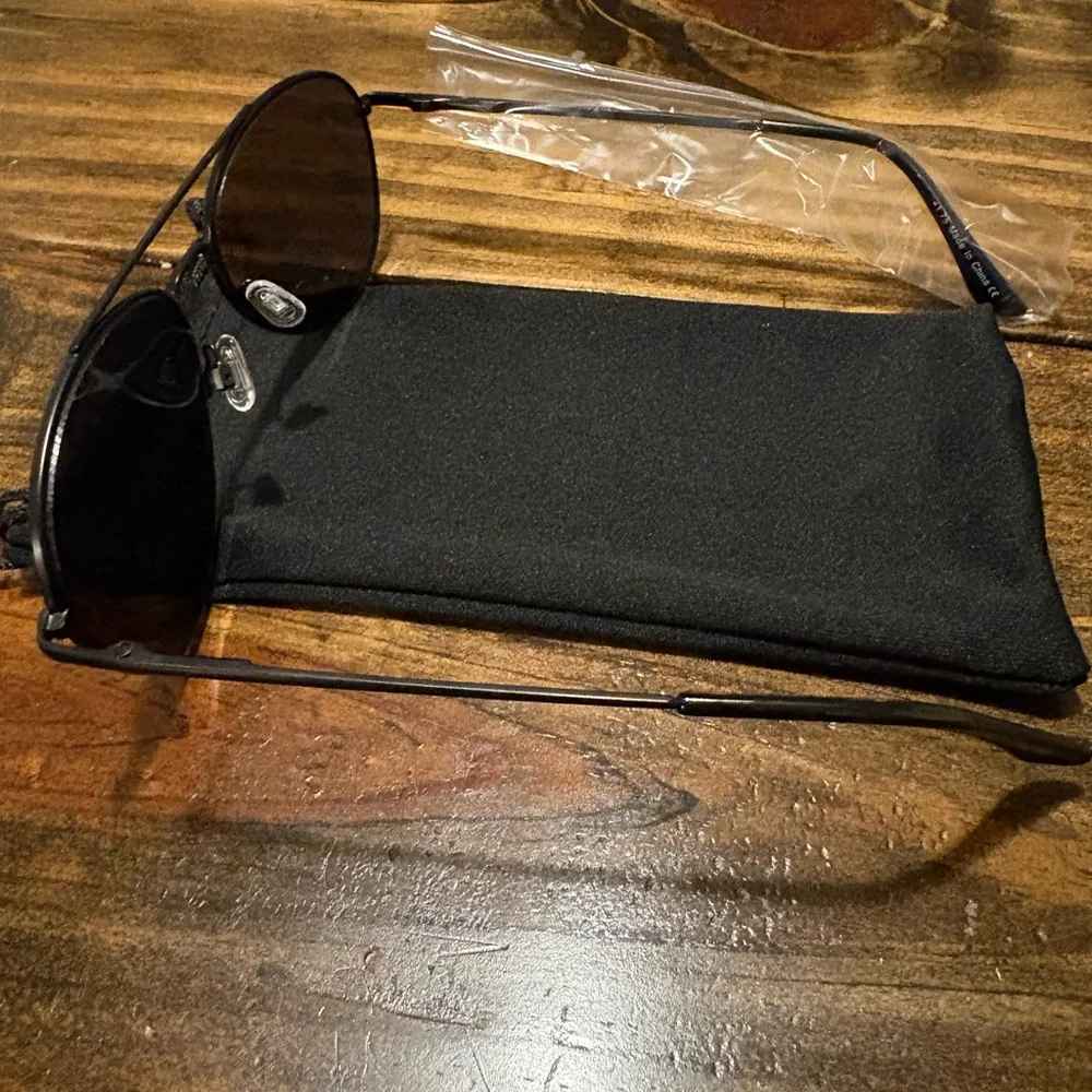 Black Aviator Sunglasses